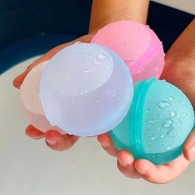 Yeniden Kullanılabilir Silikon Su Bomba Topları Çocuk Havuzu Plaj Su Oyunları İçin Balonlar