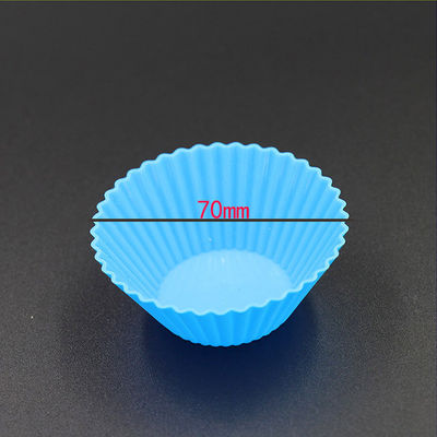 ROHS Kokusuz Silikon Muffin Bardaklar, Yeniden Kullanılabilir Silikon Cupcake Kılıfları