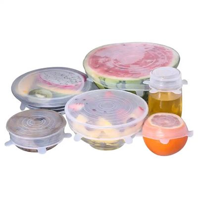 Gerilebilir Kase Silikon Koruyucu Toksik Olmayan Çok Amaçlı Kapaklar