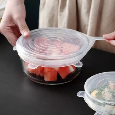 Gerilebilir Kase Silikon Koruyucu Toksik Olmayan Çok Amaçlı Kapaklar