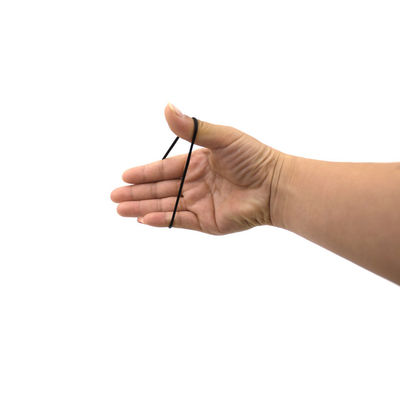 Siyah Kalınlık 3mm Silikon Saç Bağları, Saç İçin Pratik Silikon Lastik Bantlar