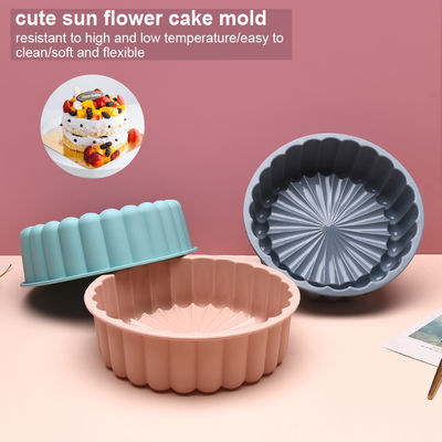 Çok Renkli Ayçiçeği Silikon Kek Kalıbı Yeniden Kullanılabilir 19.5x6.1cm