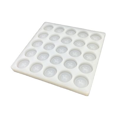 Yuvarlak Buz Silikon Şeker Kalıbı Tepsileri Yeniden Kullanılabilir 25 Boşluk Çapı 35mm