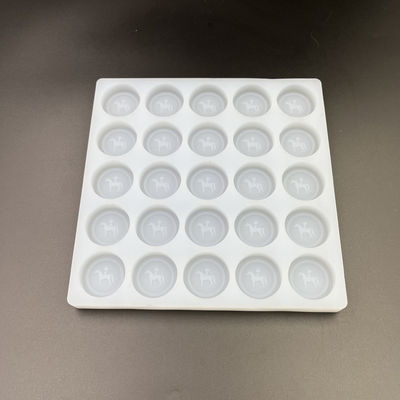 Yuvarlak Buz Silikon Şeker Kalıbı Tepsileri Yeniden Kullanılabilir 25 Boşluk Çapı 35mm
